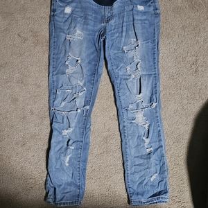 Pink blush maternity jeans